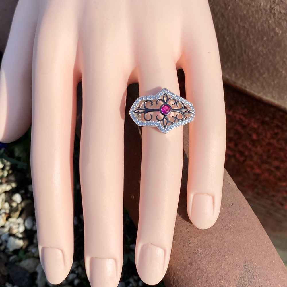 Ruby & Topaz Ring - image 5